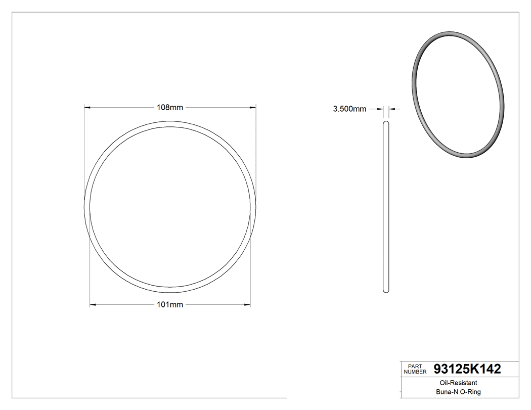 Technical drawing - 93125K142